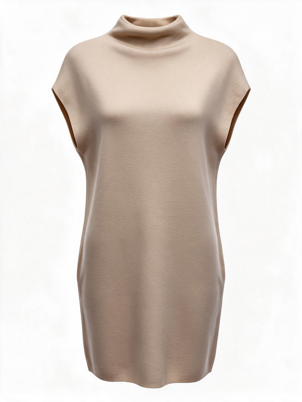 Club Monaco Merino Wool Sleeveless Sweater Dress Mock Neck Cream Ivory Size S
